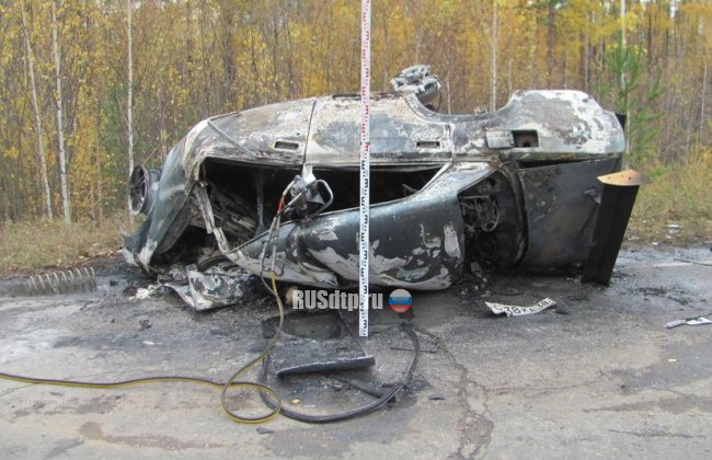 В Иркутской области после аварии сгорел водитель легковушки