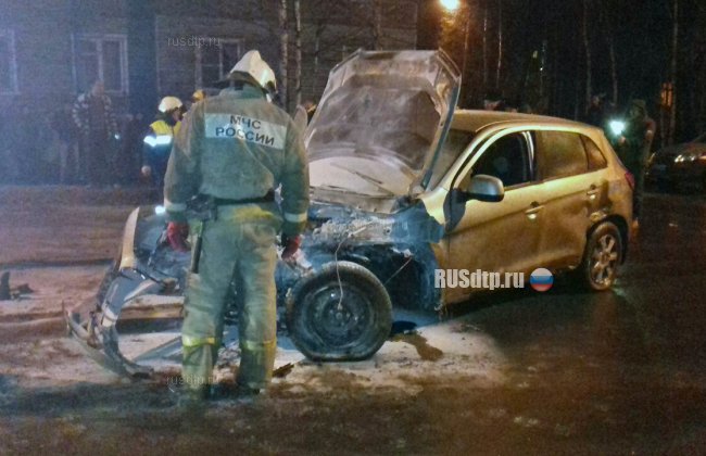 В Северодвинске пьяный водитель попал в ДТП, уходя от погони