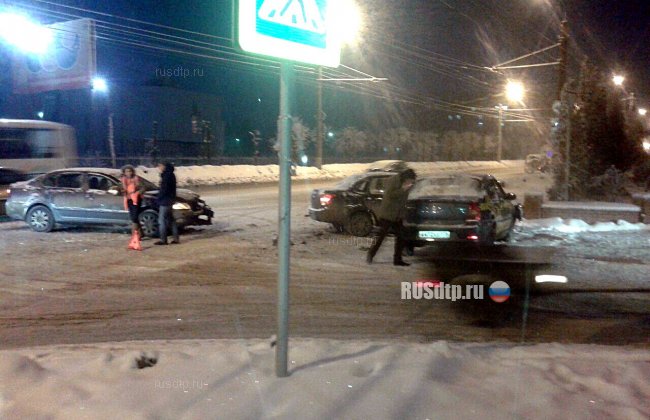 Skoda, Lada и Renault столкнулись в Ижевске