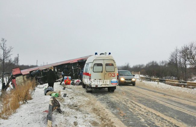 В Ивановской области перевернулся автобус с 35-ю пассажирами