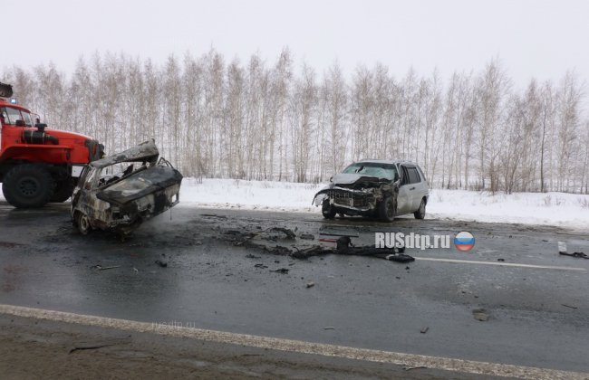 Три человека погибли в сгоревшей машине в ДТП на трассе Самара &#8212; Оренбург