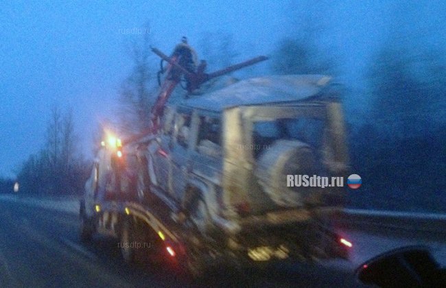 Видеорегистратор очевидца зафиксировал момент ДТП в Новгородской области