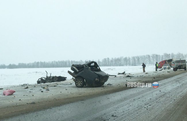 «Ладу» разорвало на части в результате ДТП в Рязанской области. Двое погибли