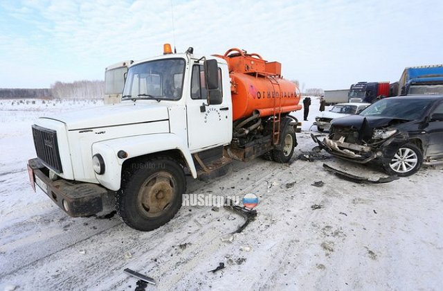 ДТП с участием 20 автомобилей под Челябинском зафиксировал видеорегистратор