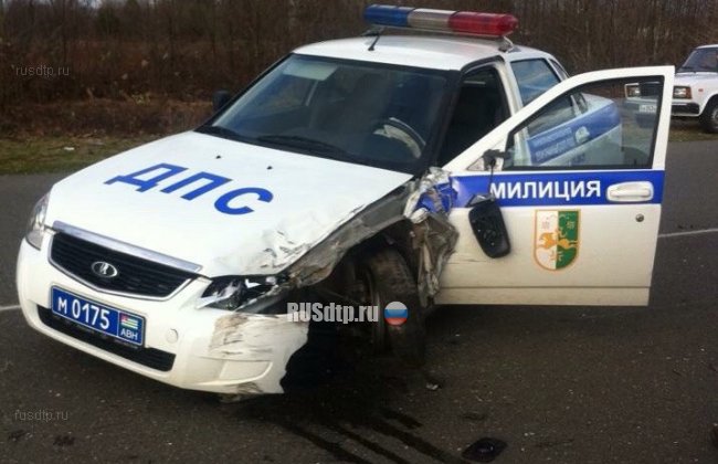 В Абхазии патрульная машина устроила ДТП