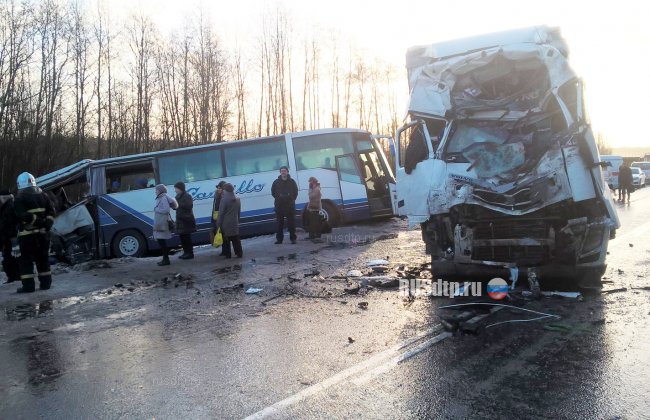 Автобус столкнулся с грузовиком на трассе \&#187;Скандинавия\&#187;. Пострадали более 20 человек