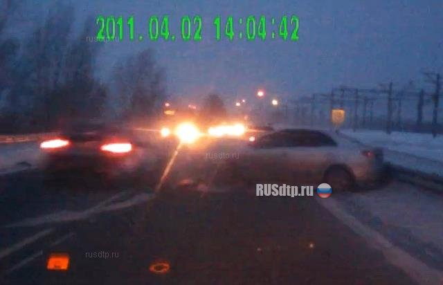 Видеорегистратор зафиксировал момент ДТП на трассе Барнаул – Новоалтайск