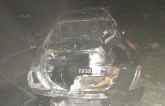 В Минской области Maserati Quattroporte загорелся после наезда на велосипедиста