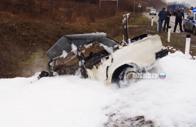 Пожилые супруги сгорели в машине в результате ДТП на трассе Краснодар – Новороссийск