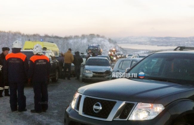 10 автомобилей столкнулись на трассе «Кола» под Мурманском