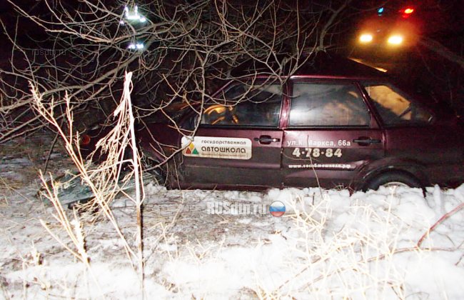 3 человека на учебной машине разбились насмерть на трассе в Воронежской области