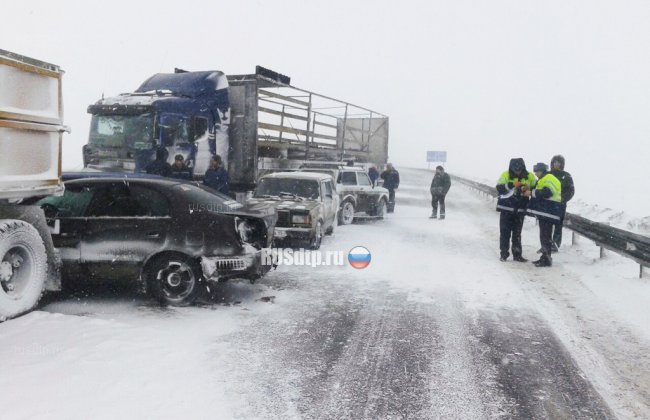 17 автомобилей столкнулись на трассе Челябинск &#8212; Новосибирск