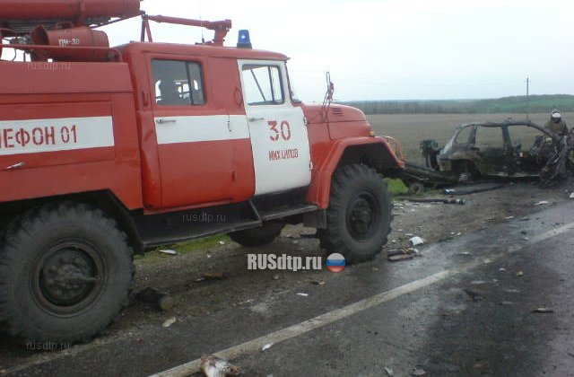 Два человека погибли в сгоревшем «Ниссане» в Рязанской области