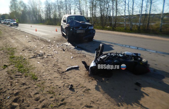 Обнародовано видео гибели мотоциклиста на Рябеевском шоссе в Твери