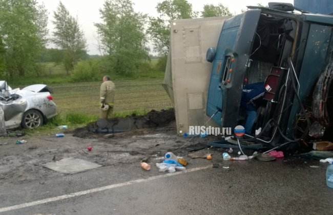 Водитель и пассажир «Тойоты» погибли в ДТП с КАМАЗом в Воронежской области