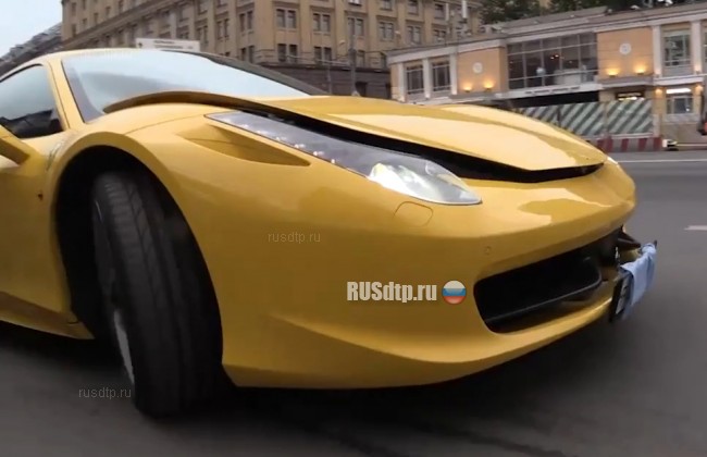 Спорткар «Ferrari» стоимостью 10 миллионов попал в ДТП на Садовом кольце