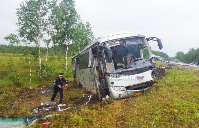 Один человек погиб и четверо пострадали в ДТП с рейсовым автобусом в Карелии