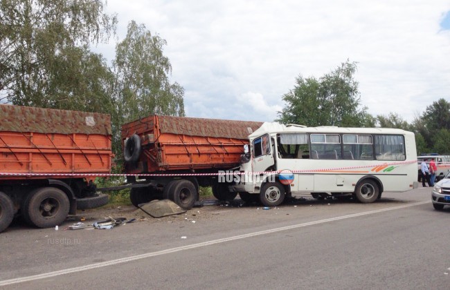 Один человек погиб и 12 пострадали в ДТП с участием автобуса и грузовика под Воронежем