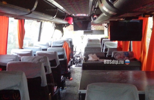 Туристический автобус и фура столкнулись в Нижегородской области