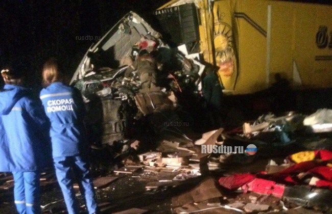 В Челябинской области при столкновении двух большегрузов погиб один из водителей
