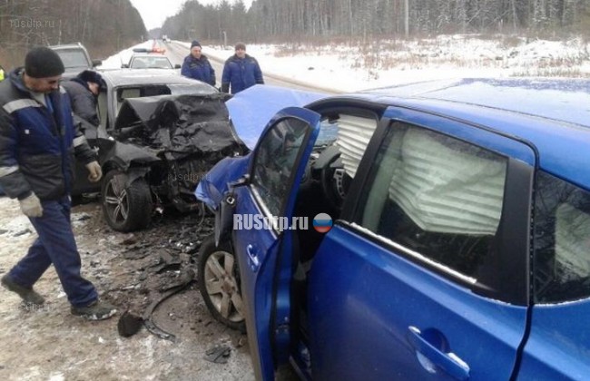 Видеокадры ДТП во Владимирской области, в котором погибли оба водителя