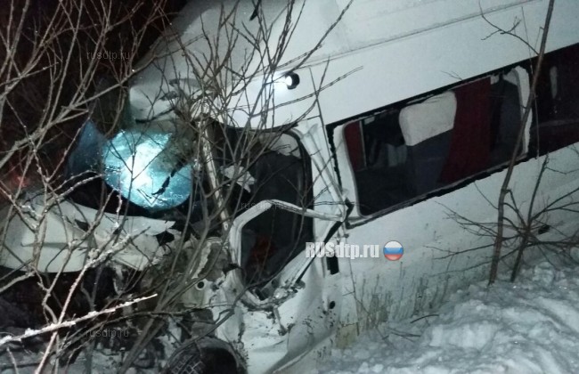 В Свердловской области маршрутка столкнулась с грейдером. Пострадали 13 человек