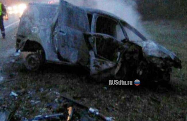 На Кубани в сгоревшей легковушке погиб водитель