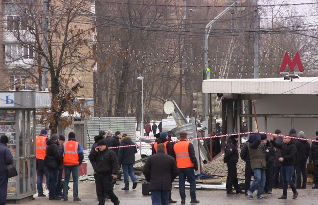 Взрыв газа на станции метро «Коломенская» попал в объектив видеорегистратора