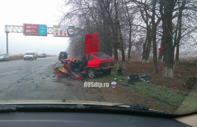 На въезде в Черноморск  ВАЗ врезался в дерево