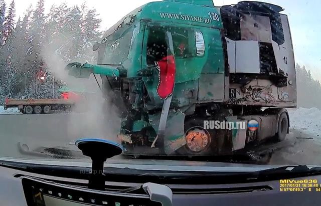 Смерть дальнобойщика на трассе в Удмуртии зафиксировал видеорегистратор