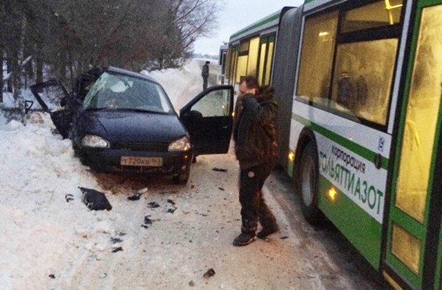 Пассажирка \&#187;Калины\&#187; погибла в ДТП на Поволжском шоссе в Тольятти