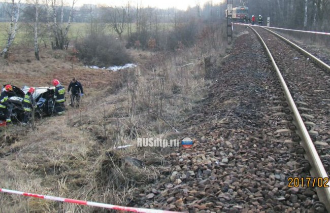 В Польше столкнулись поезд и легковой автомобиль