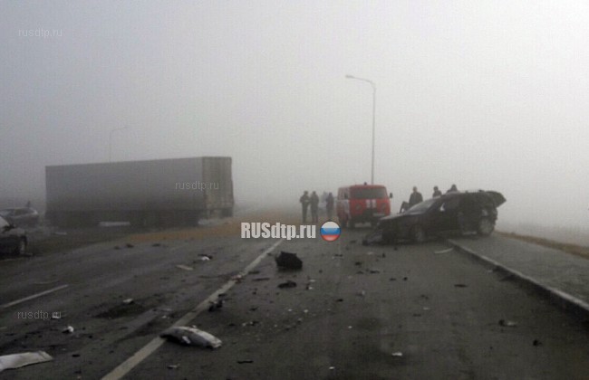 Момент массовой аварии под Белгородом зафиксировал видеорегистратор очевидца
