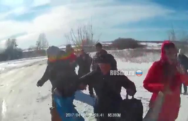 Появилось полное видео ДТП с участием автобуса в Рузаевке