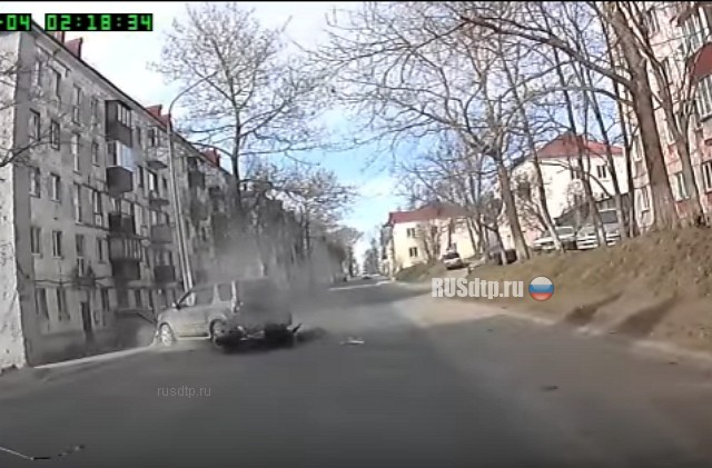 В Корсакове произошла авария с участием мотоциклиста