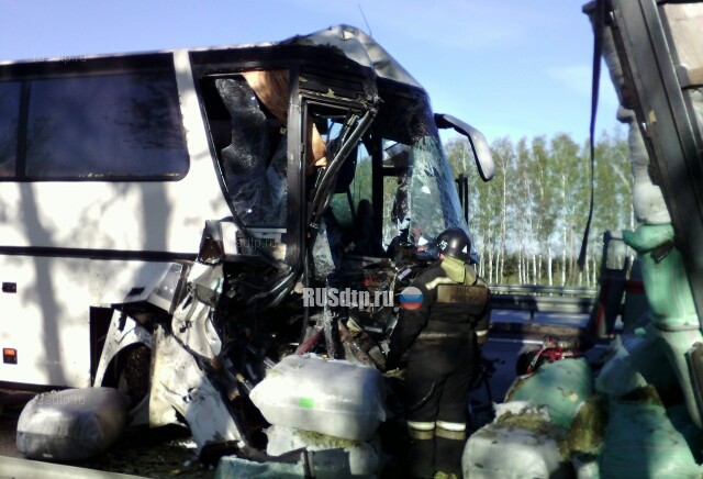 В Тульской области в ДТП с участием автобуса и фуры пострадали 17 человек