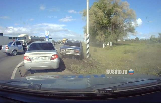 Под Ульяновском водитель совершил ДТП при попытке скрыться от полицейских
