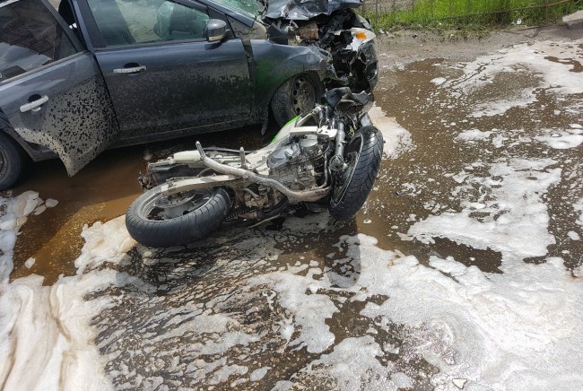 На улице Гордеевской в Нижнем Новгороде погиб мотоциклист