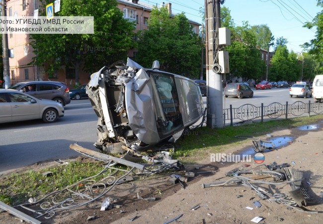 Видеорегистратор запечатлел момент смертельного ДТП в Иванове