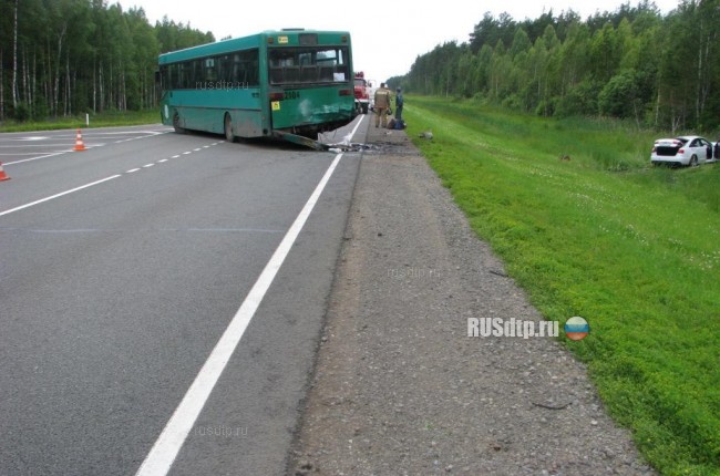 Водитель «Ауди» погиб в ДТП с автобусом на трассе Вологда &#8212; Новая Ладога