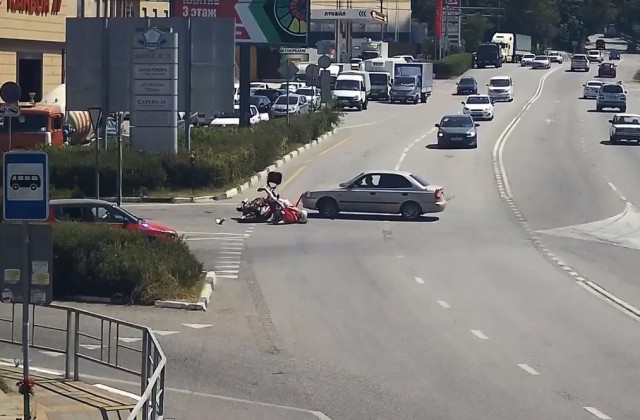 ДТП с мотоциклом в Дагомысе