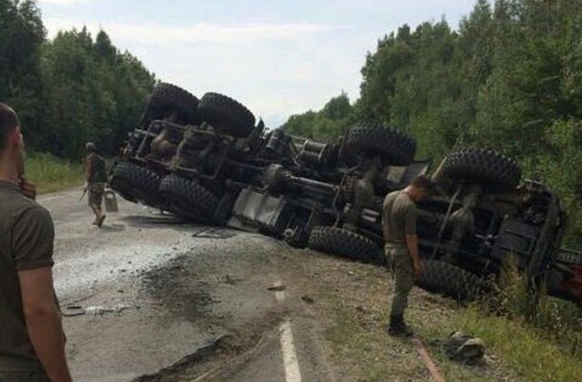 Военный КАМАЗ попал в ДТП на трассе Хабаровск &#8212; Комсомольск-на-Амуре