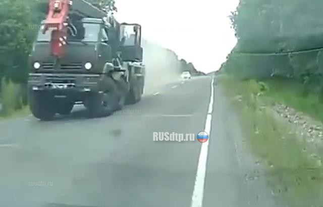 Военный КАМАЗ попал в ДТП на трассе Хабаровск — Комсомольск-на-Амуре
