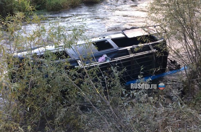 В Красноярском крае автобус с 13-ю пассажирами опрокинулся в реку