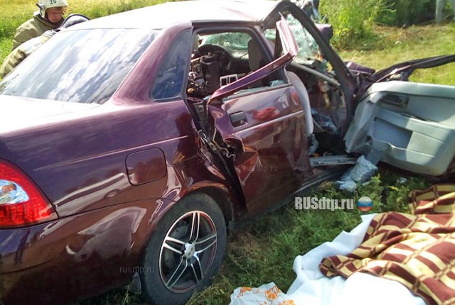 В Оренбургской области в лобовом столкновении автомобилей погибли водитель и пассажир «Приоры»