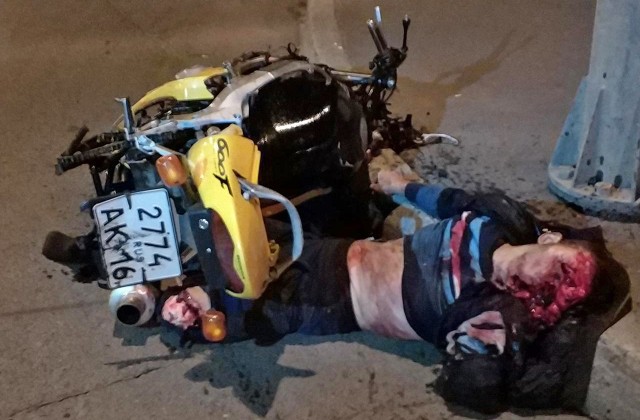 В Казани байкер разбился на скорости 300 км/ч. Видео