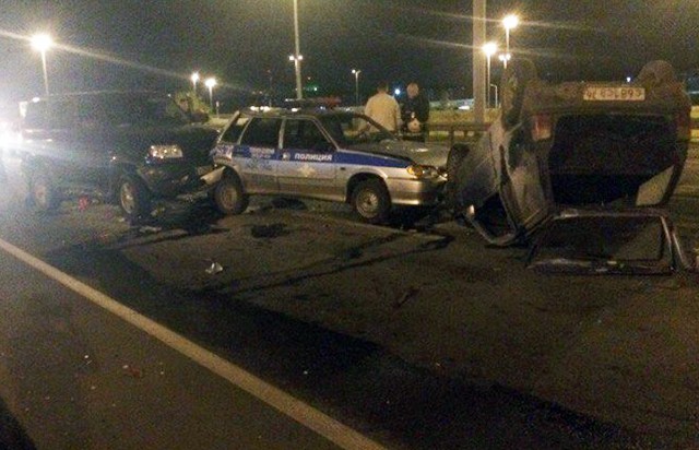 Под Воронежем пьяный водитель сбил трех инспекторов ДПС