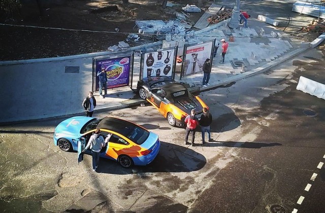 В Москве разбили каршеринговый Ferrari