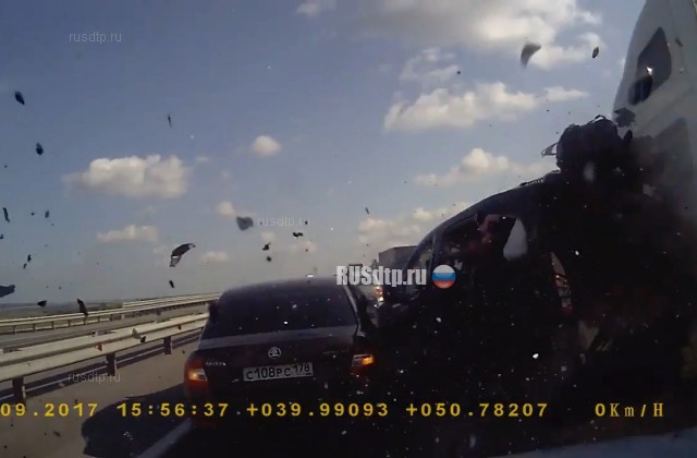 Видеорегистратор запечатлел момент ДТП с 34 автомобилями на трассе М-4 «Дон»