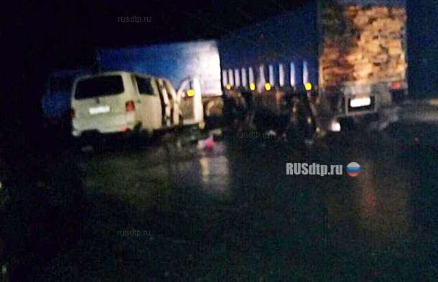 В Саратовской области столкнулись КАМАЗ и микроавтобус. Четверо погибли